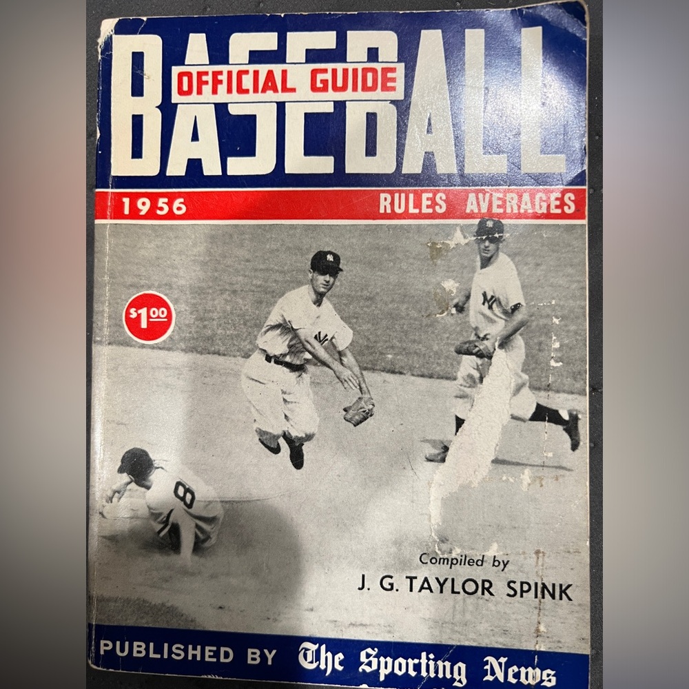 Vintage 1956 The Sporting News Official Baseball Guide.